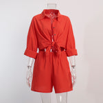 Load image into Gallery viewer, Cotton Shirt Short Set Lightweight Options N5Z855

