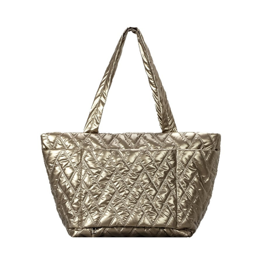 Diamond Quilted Nylon Tote  S5P377