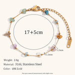 Load image into Gallery viewer, Crushed Stone Chain Steel 18K Plated Hand Linked S5P121
