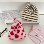 Load image into Gallery viewer, Cute Plush Wristlet Bag Portable Snack Lunch Tote  S5P862