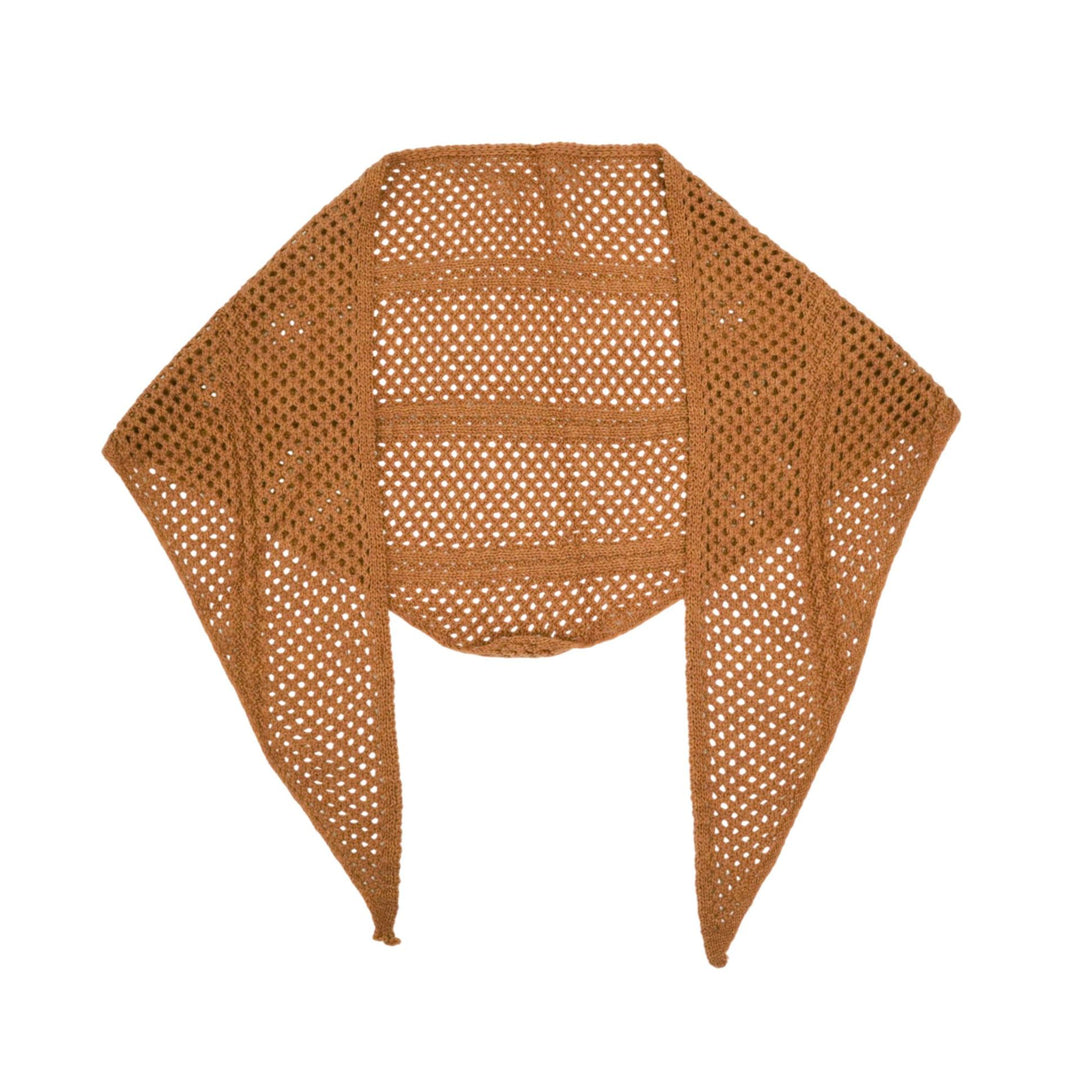 Wool Blend Knit Triangle Scarf Shawl N6K246
