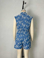 Load image into Gallery viewer, Embroidery Belted Sleeveless Jumpsuit Women N6F240