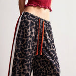 Load image into Gallery viewer, Leopard Wide Pants MidWeight Black N5A158
