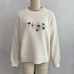 Load image into Gallery viewer, Daisy Floral Round Neck Loose Pullover Sweater N6H282