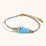 Load image into Gallery viewer, Braided Fish Charm Chain Steel 18K Plated S5P115
