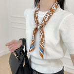 Load image into Gallery viewer, Women's Faux Silk Pearl Magnetic Neck Scarf N6J152