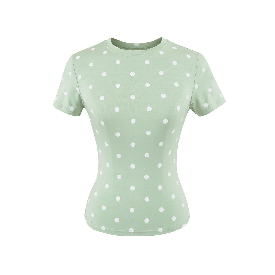 Polka Dot Fitted T-shirt Women N6D087