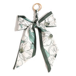 Load image into Gallery viewer, Handwoven Silk Scarf Bow Keychain Bag Charm N6G056
