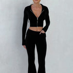 Load image into Gallery viewer, Cropped Hooded Set Fitted Pant Lightweight N5Z210
