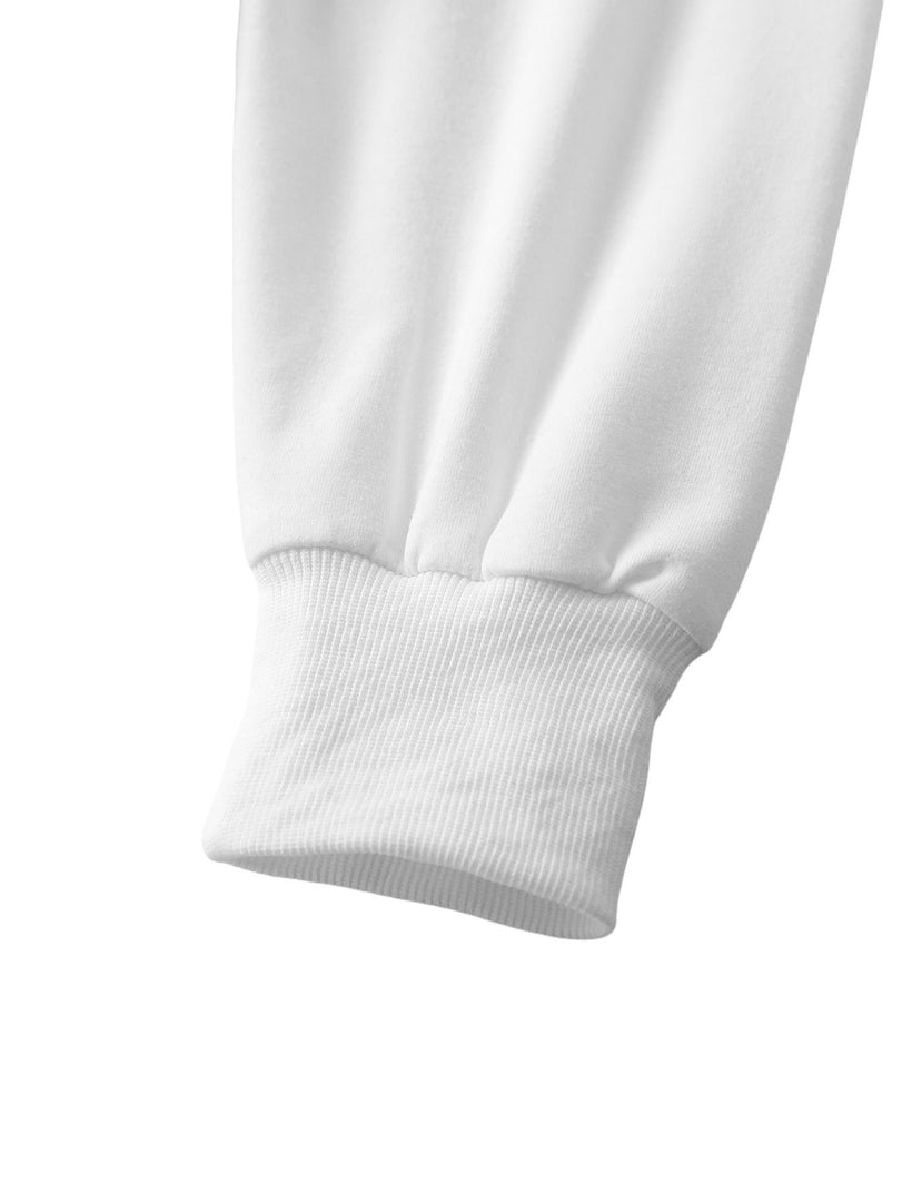 Solid Color Hoodie Women Cotton Loose Fit Long Sleeve N6H047