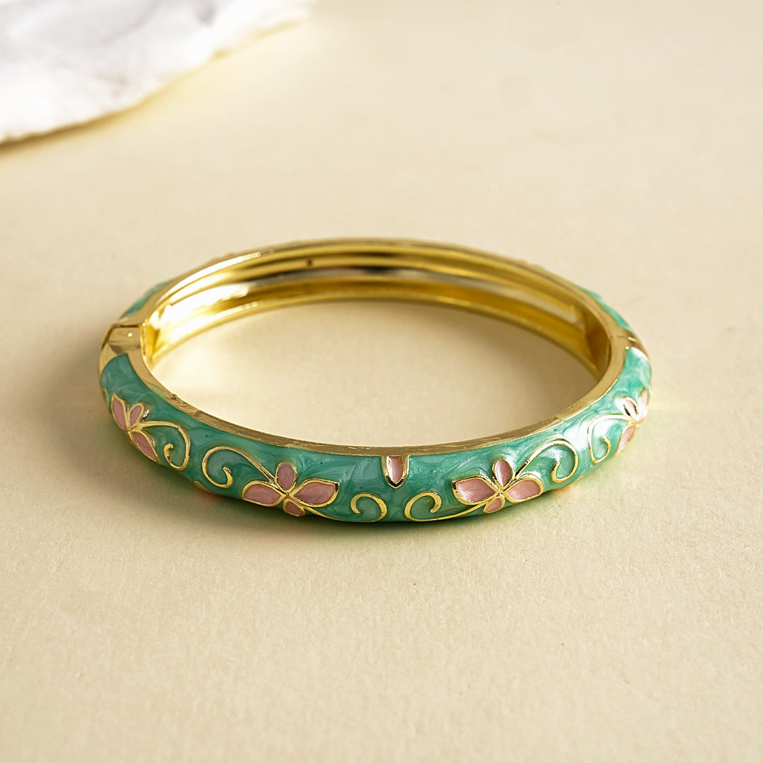 Womens Floral Rhinestone Alloy Bracelet N6K128