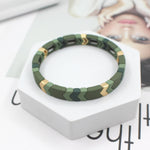 Load image into Gallery viewer, Frosted Geometric Beads Bangle Stove-Enameled Alloy S5P038