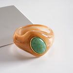 Load image into Gallery viewer, Oversized Acrylic Ombré Colorblock Oval Bangle Women N6H070