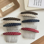 Load image into Gallery viewer, Polka Dot Oval Hair Comb Acetate Flyaway Styling Tool N6F066