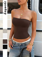 Load image into Gallery viewer, Fitted Solid Color Tube Top Women N6D202