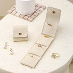 Load image into Gallery viewer, Mini Leather Travel Jewelry Pouch Multi Compartment  S5P402