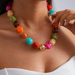 Load image into Gallery viewer, Oversized Acrylic Ombre Geometric Choker Artistic N6H060
