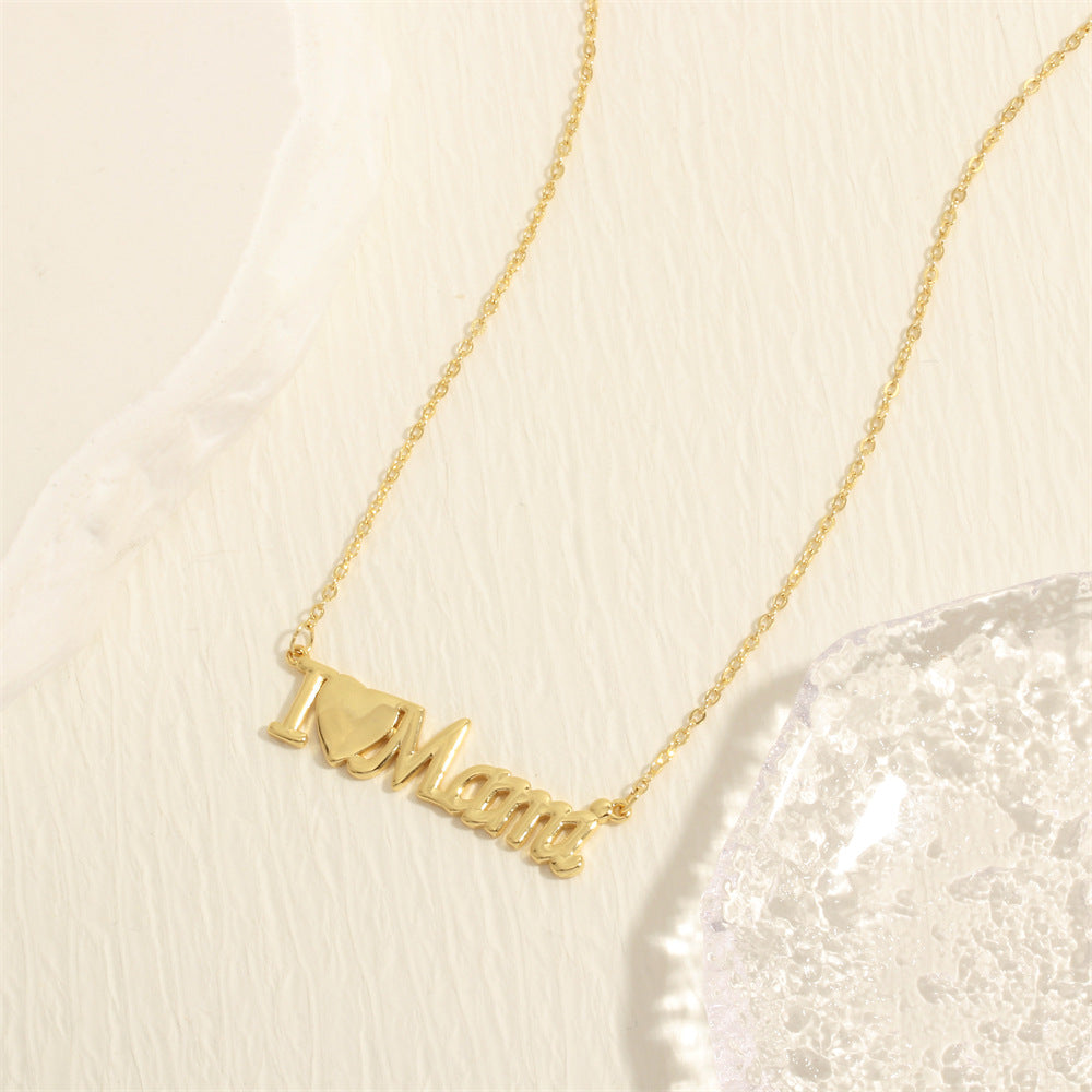 MaMa Layered Gold Plated Pendant Necklace Women N6D501