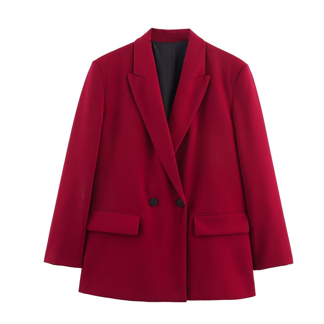 Double Breasted Blazer Women Multiple Colors N5A414