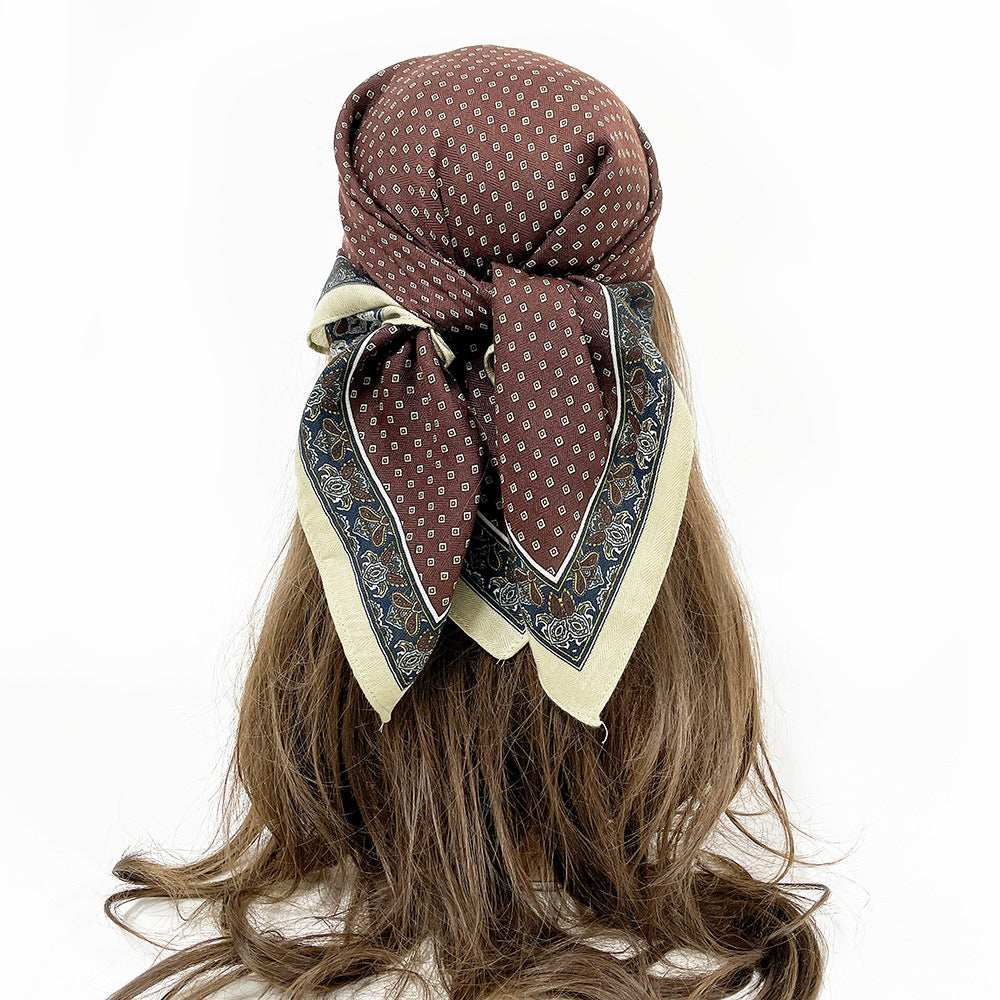 Paisley Bandana Scarf 70x70cm Houndstooth Hair Wrap N6G216