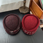 Load image into Gallery viewer, Fair Isle Jacquard Pillbox Hat Knit Cap Women N6G211