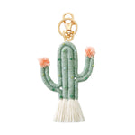 Load image into Gallery viewer, Cactus Charm Handmade Natural Stone Alloy Keychain N6G039