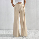 Load image into Gallery viewer, Pleated Wide Leg Work Pants Women N6B041