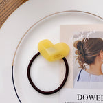 Load image into Gallery viewer, Candy Color Heart Hair Scrunchie High Elasticity N6C341