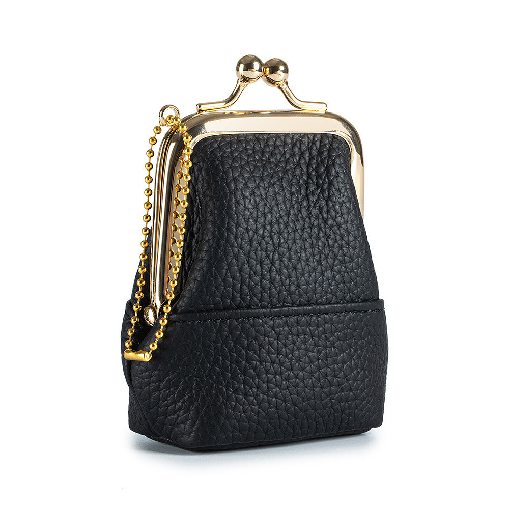 Unisex Top-Grain Leather Mini Coin Purse N6J223