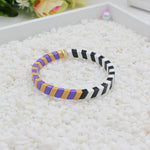 Load image into Gallery viewer, Geometric Links Cuff Enamel Steel Elastic Adjustable S5P143