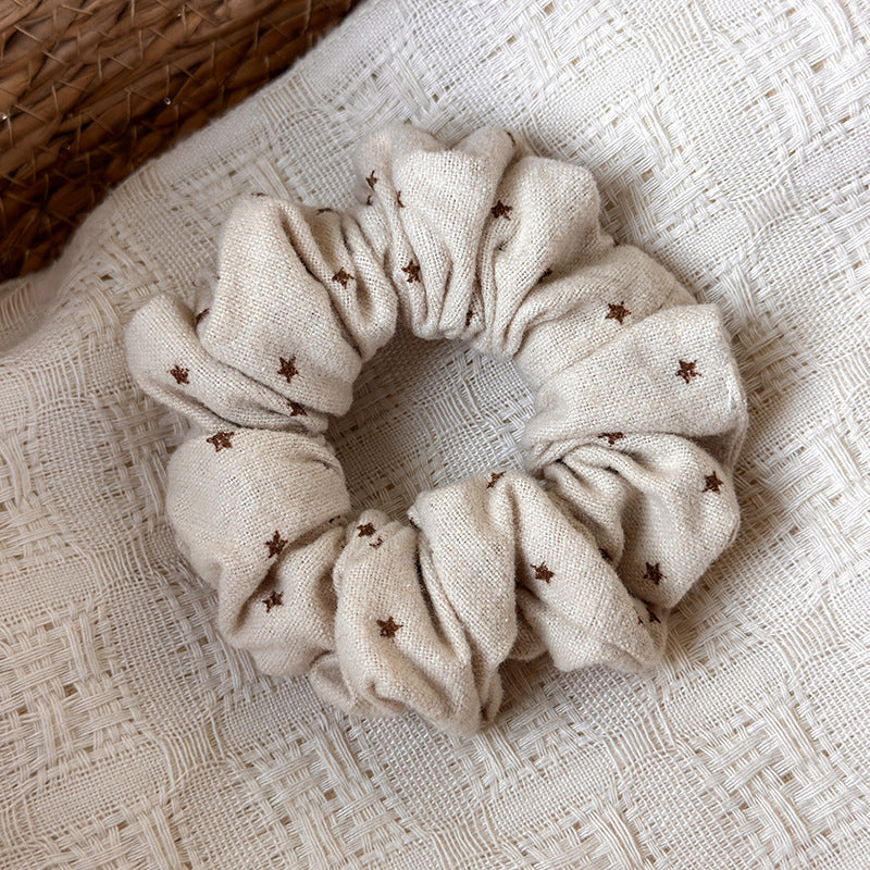 Womens Vintage Star Print Fabric Scrunchie N6K022