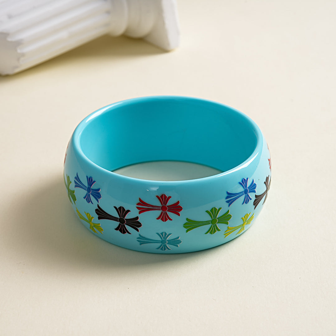 Womens Cross Print Acrylic Bracelet N6K140