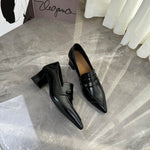 Load image into Gallery viewer, Vintage Pointed Toe Flat Loafers Women Slip-On Leather N6G300