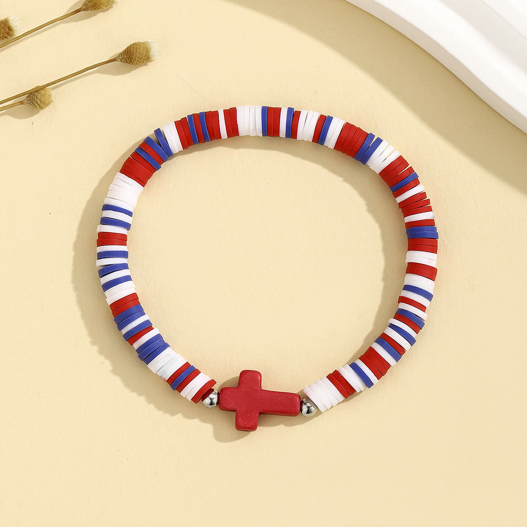 Turquoise Cross Stretch Bracelet S5P612