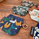 Load image into Gallery viewer, Heavy Embroidery Fabric Earphone Pouch Travel N6F151