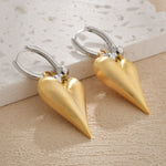 Load image into Gallery viewer, Color Block Brushed Heart Stud Earrings N6C062