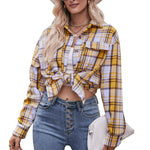 Load image into Gallery viewer, Checked Stripe Shirt Open Lightweight N5Z345

