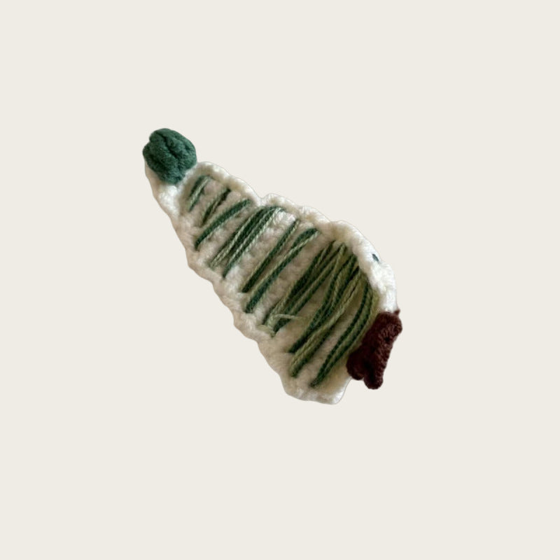 Womens Christmas Tree Knit Duckbill Hair Clip N6K308
