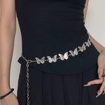 Load image into Gallery viewer, Silver Butterfly Waist Chain Women S925 N6C156