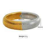 Load image into Gallery viewer, Vintage Titanium Steel Wide Cuff Elastic Snake Chain S5P254