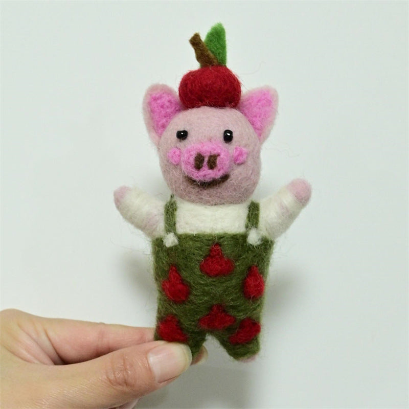 Handmade Wool Felt Bag Charm Cute Animal Ornament N6G032