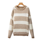 Load image into Gallery viewer, Block Print Sweater Mid Weight Khaki N5Z882
