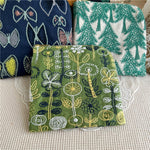 Load image into Gallery viewer, Embroidered Cotton Square Pouch L-Zipper Organizer S5P286