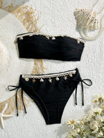 Load image into Gallery viewer, Shell Shape Push-Up Bandeau Bikini Set Women N6C297