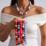 Load image into Gallery viewer, Acrylic Ombré Beaded Choker Statement Necklace N6H067