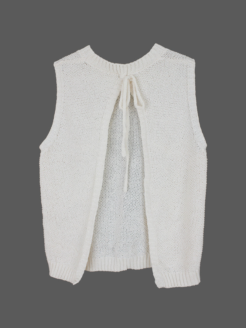 Lace Up Back Knit Tank Top Women N6B037