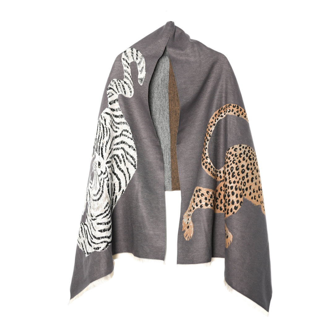 Vintage Paisley Jacquard Cashmere Feel Scarf N6K250