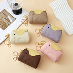 Load image into Gallery viewer, Top Grain Leather Elephant Card Holder Mini Wallet N6G093