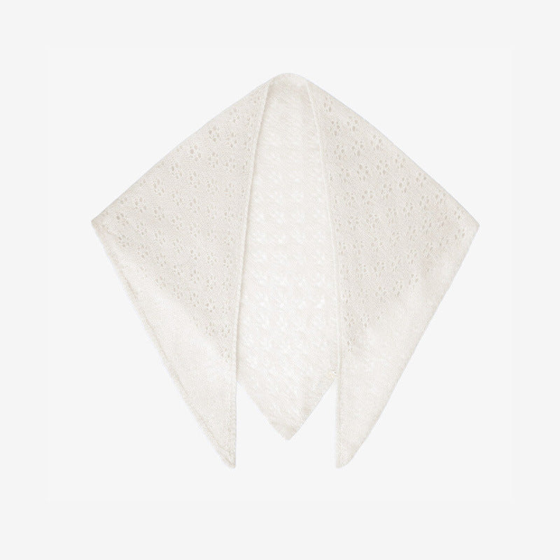 Openwork Wool Triangle Scarf  M5A098