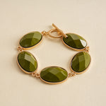 Load image into Gallery viewer, Womens Vintage Marbled Oval Resin Bracelet N6K134
